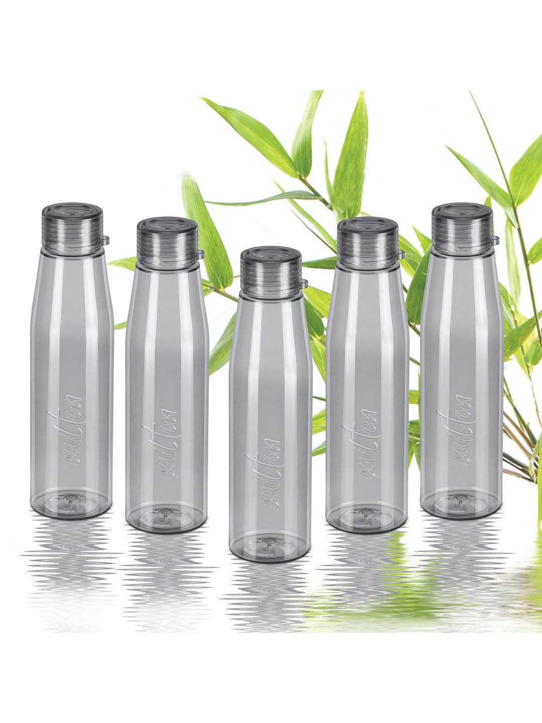 

Milton Set of 5 Grey Ripple 1000 Pet Bottle BPA Free Leak Proof 946 ml Each