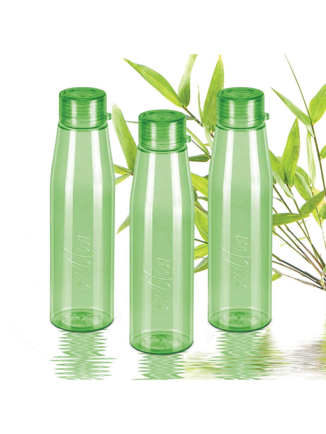 

Milton Set Of 3 Green Ripple 1000 BPA Free & Leak Proof Pet Water Bottles 946 ml Each