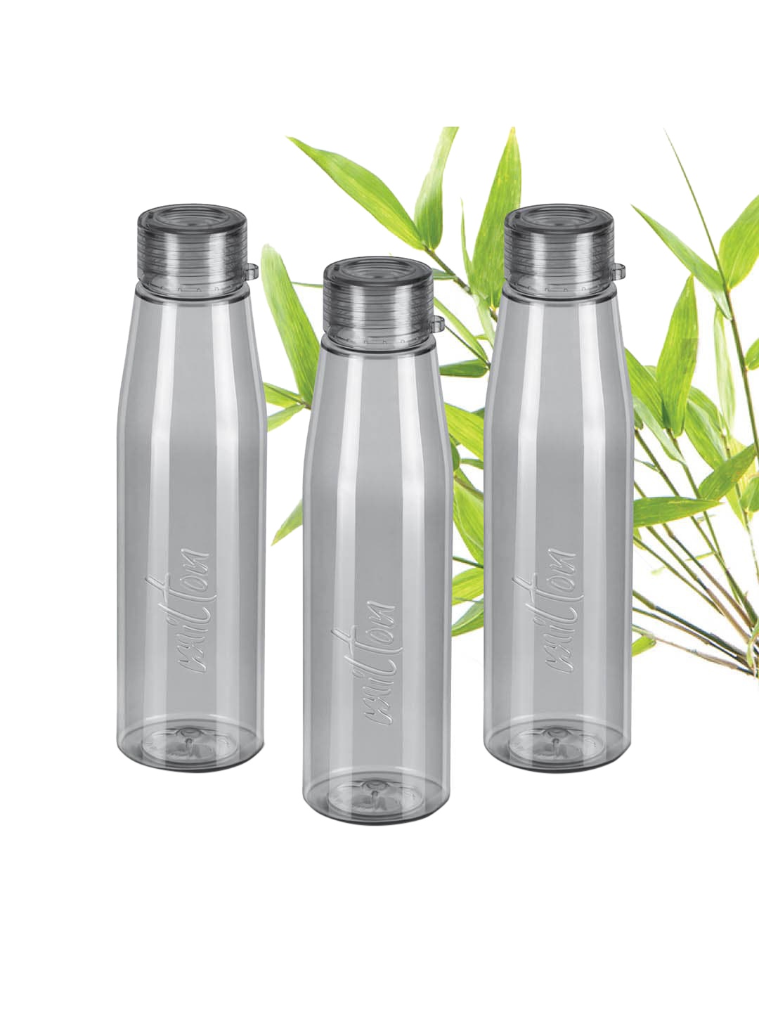 

Milton Set Of 3 Grey Ripple 1000 Pet Bottle BPA Free Leak Proof Pet Bottle 946 ml