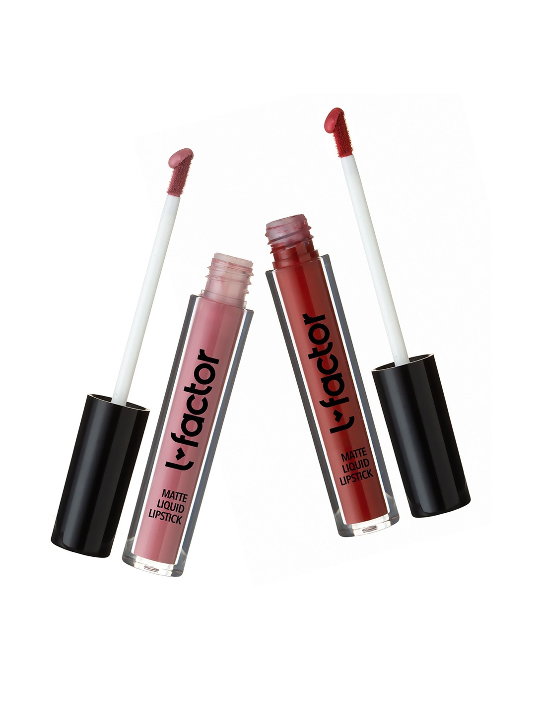 

L Factor Cosmetics Set Of 2 Dreamy Lip Vegan Liquid Lipstick - Summer love + Poppys, Pink