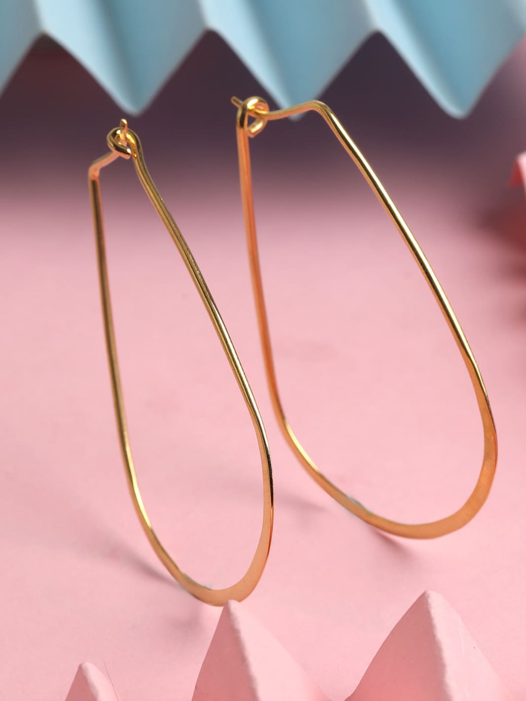 

Clara Gold-Toned Contemporary Hoop Earrings