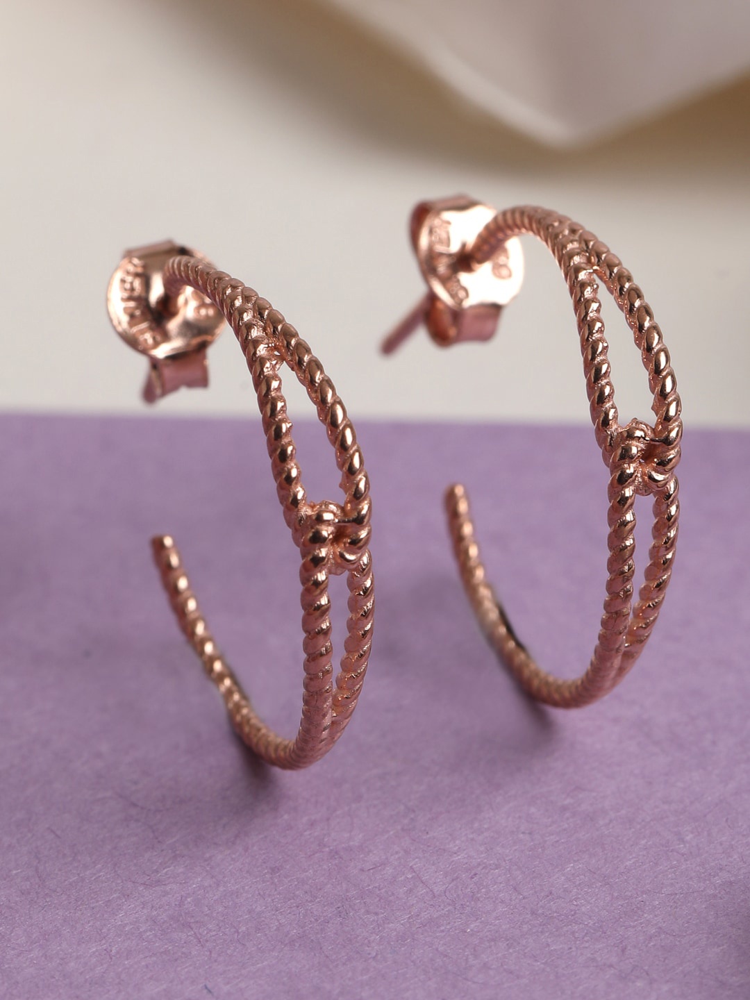

Clara Rose Gold Plated Classic Hoop Earrings
