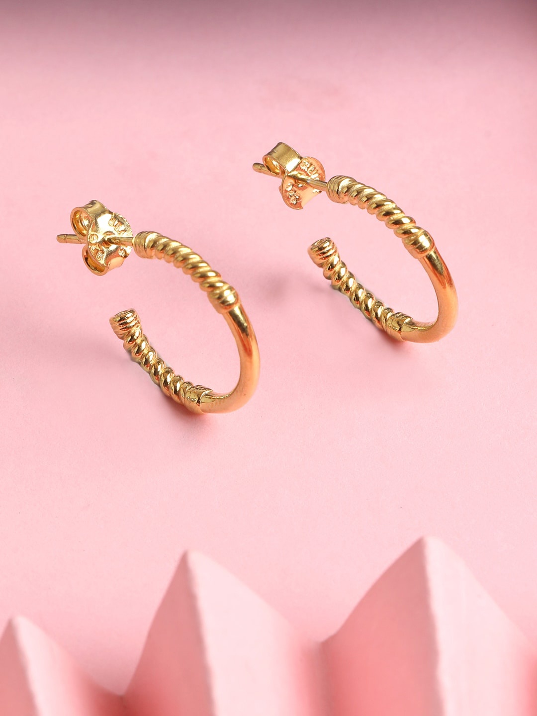 

Clara Gold-Plated 925 Silver Hoop Earrings