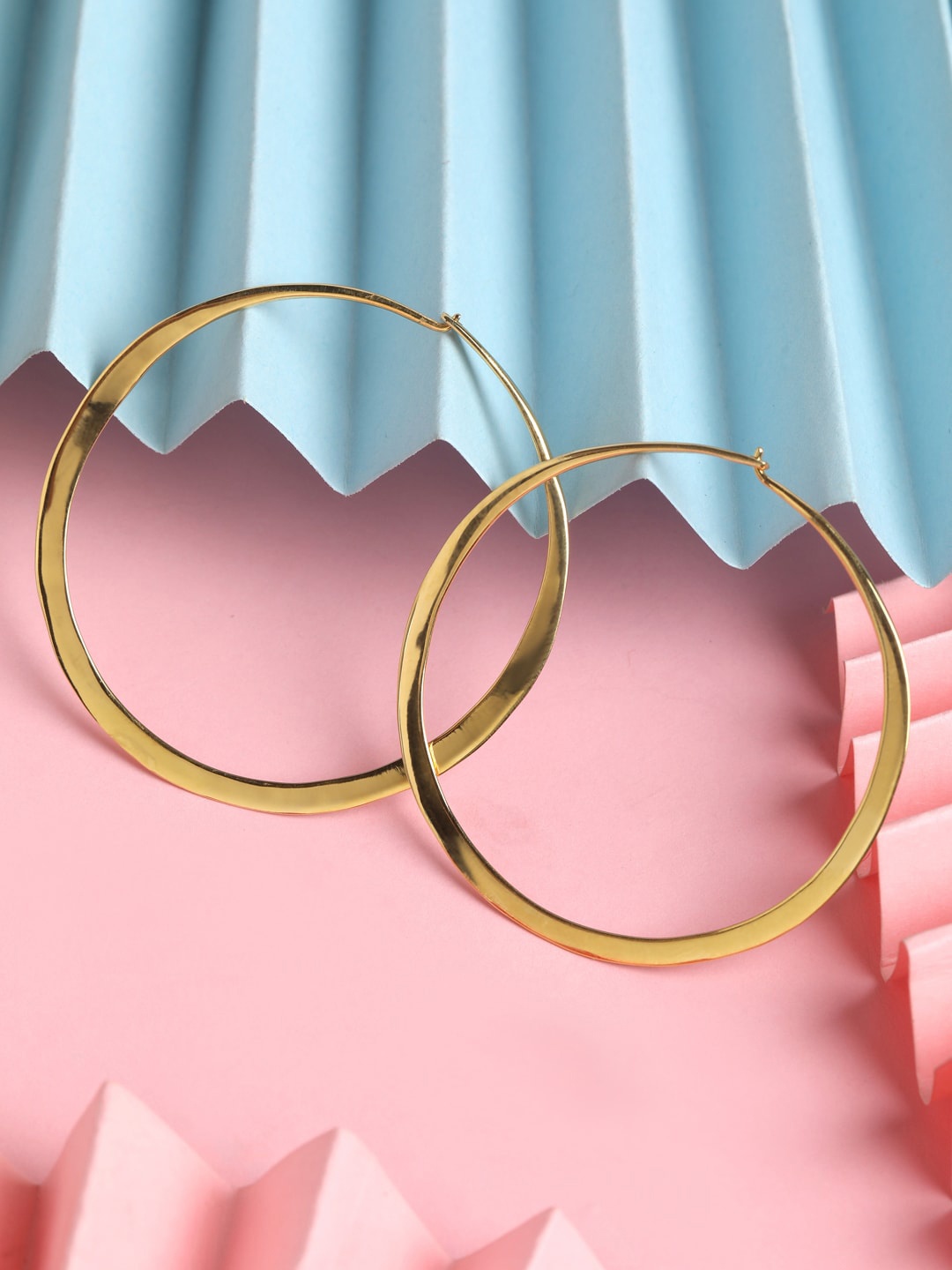 

Clara Gold-Toned Contemporary Hoop Earrings