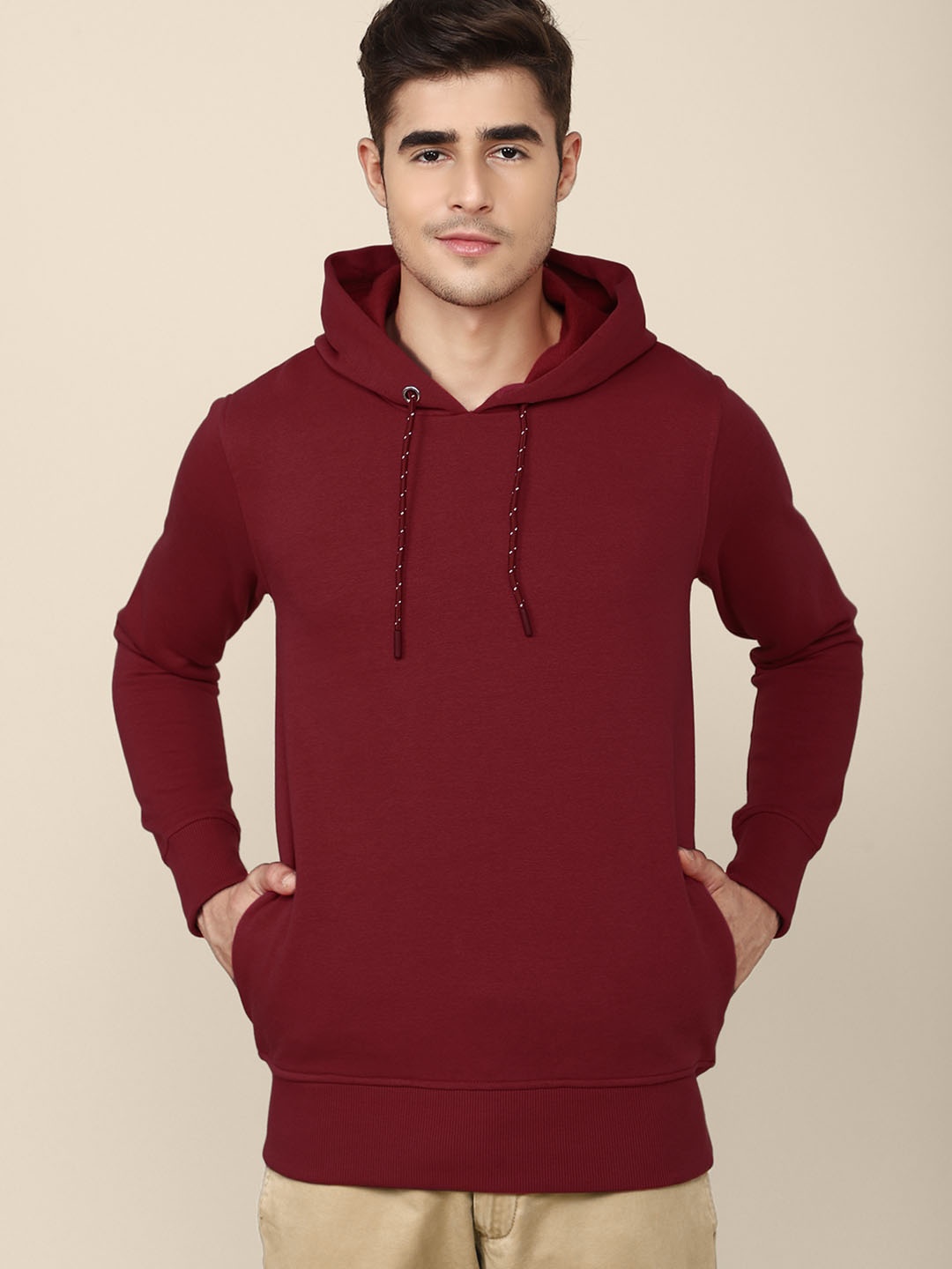 

Free Authority Men Red Hooded Sweatshirt