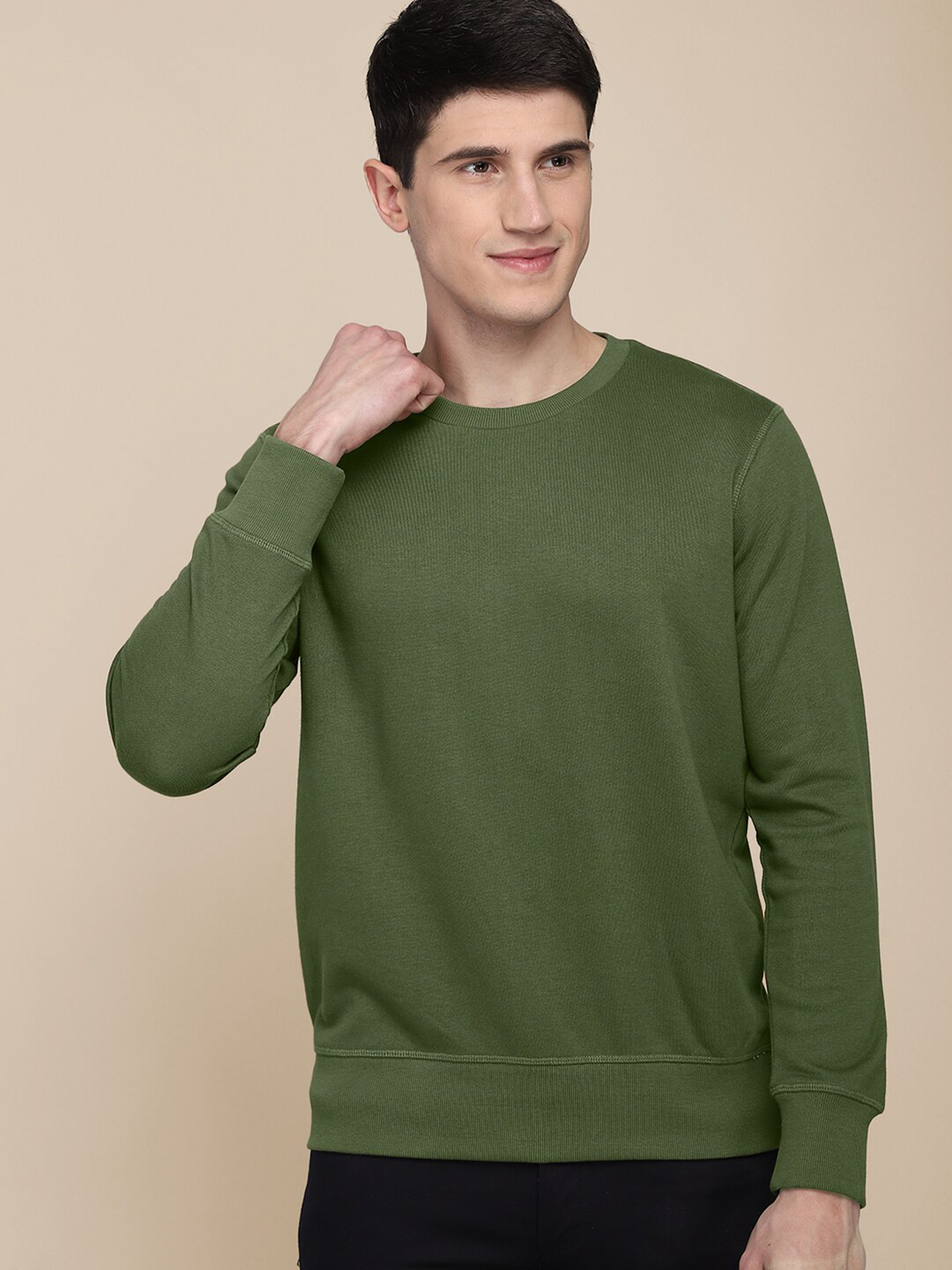 

Free Authority Men Olive Green Sweatshirt