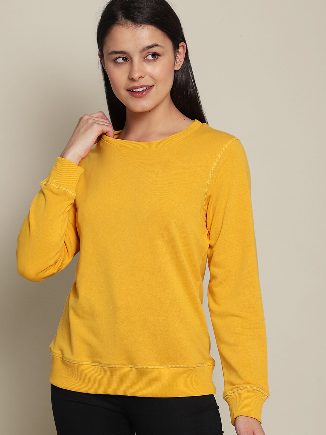 

Free Authority Women Yellow Hooded Sweatshirt