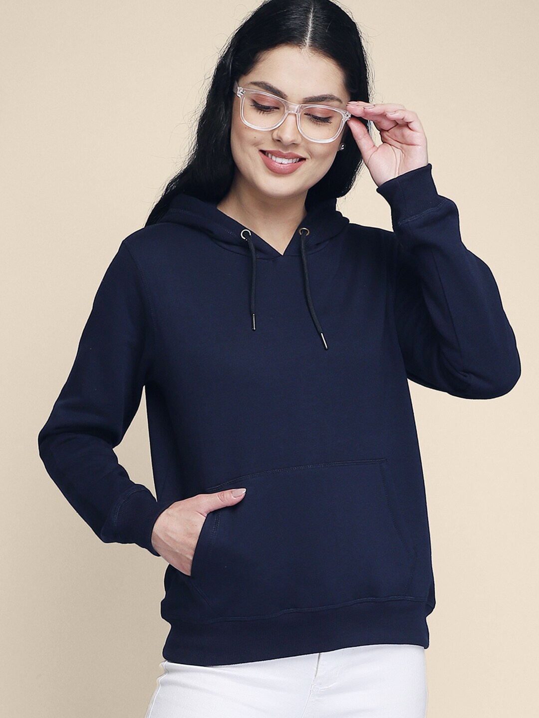 

Free Authority Women Navy Blue Hooded Sweatshirt