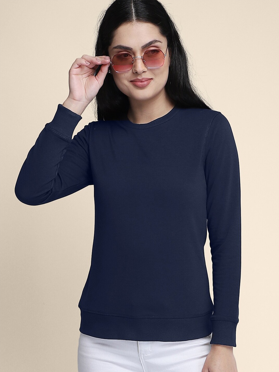 

Free Authority Women Navy Blue Sweatshirt