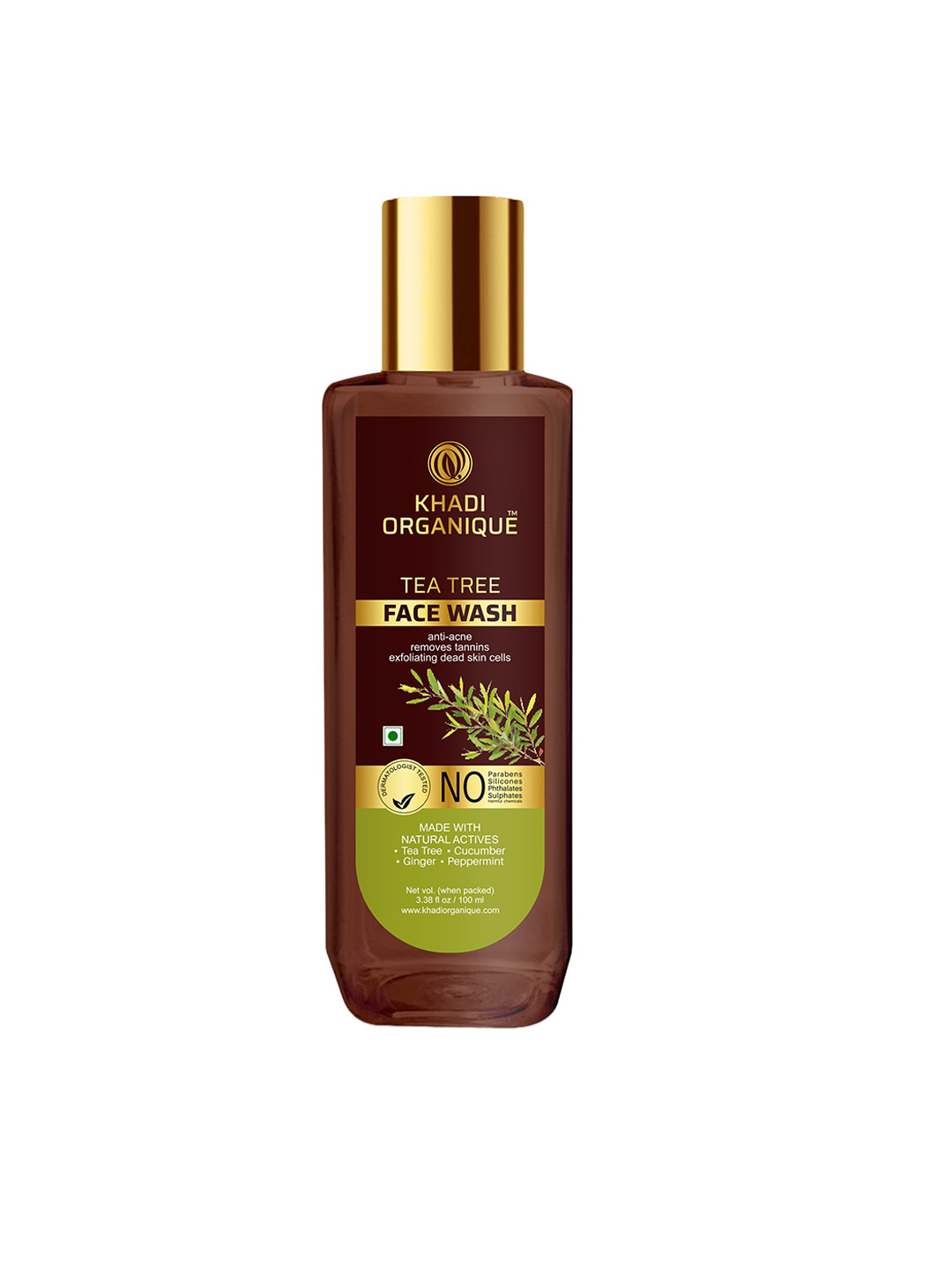 

Khadi Organique Tea Tree Face Wash 100ml, Brown