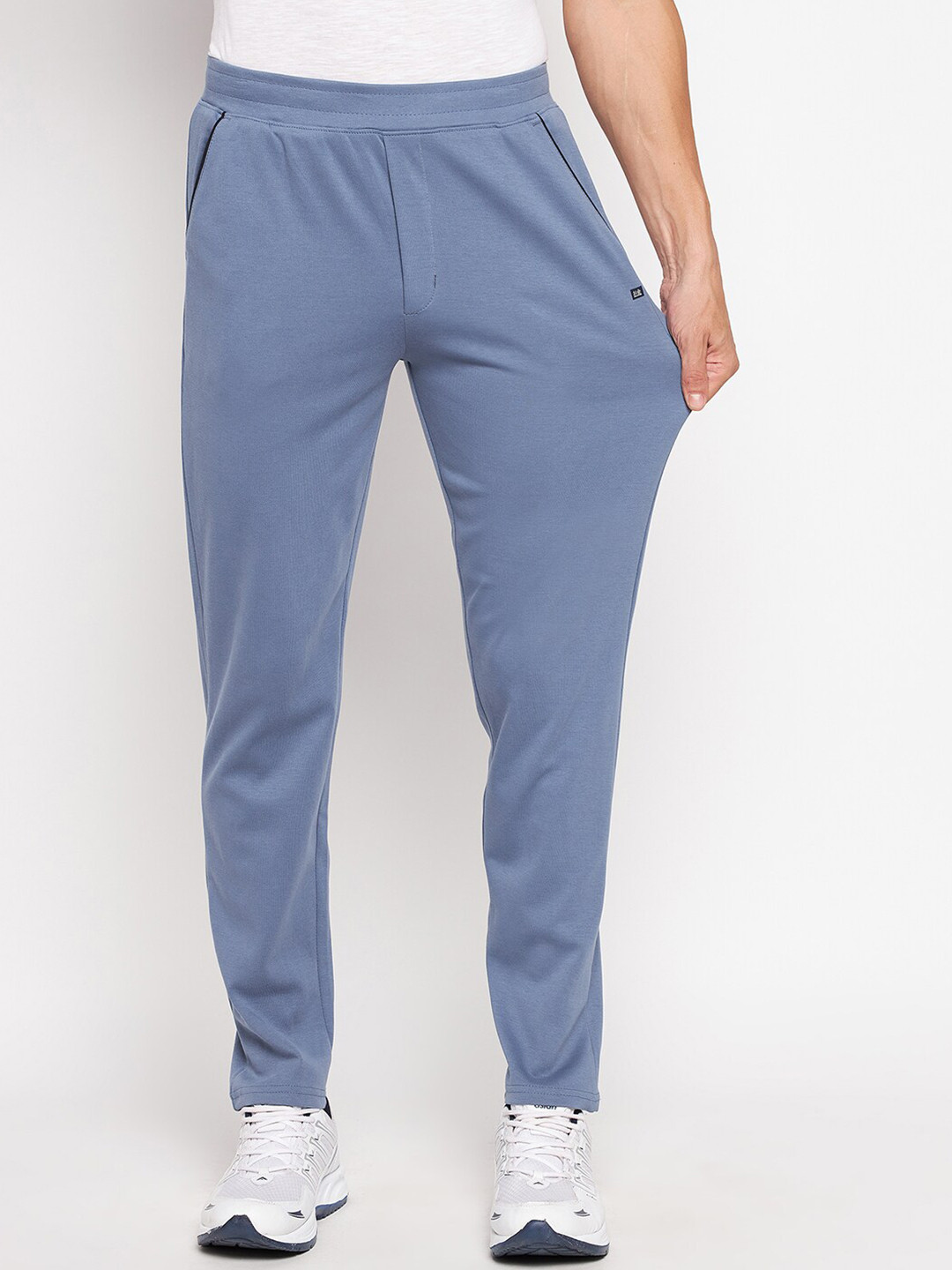 

Okane Men Blue Solid Track Pants