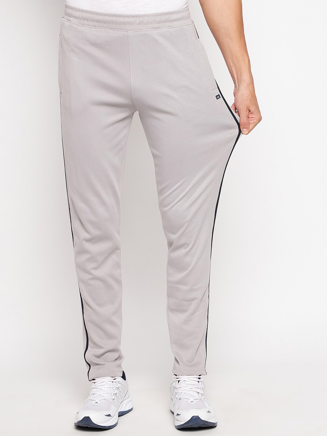 

Okane Men Plus size Grey Solid Track Pants