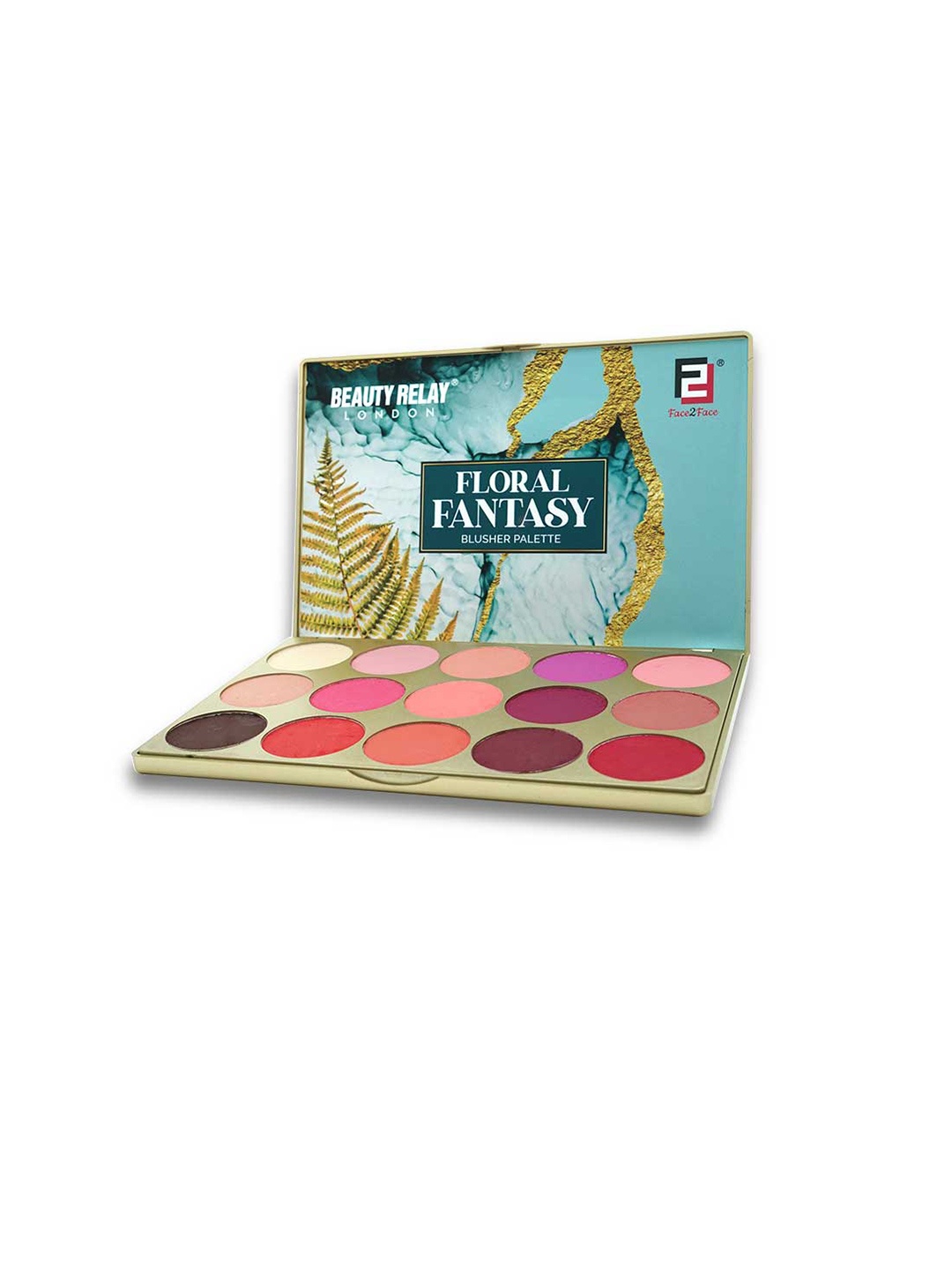 

BeautyRelay London Face 2 Face Floral Fantasy Blusher Palette With 15 Shades, Multi