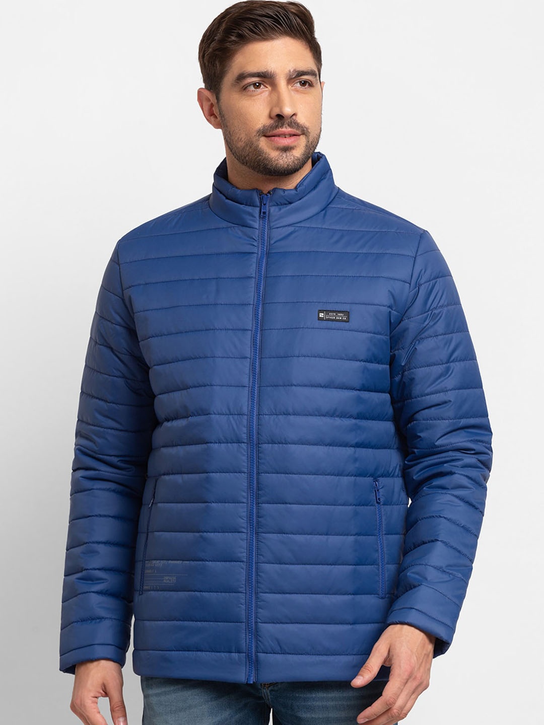 

SPYKAR Men Blue Casual Puffer Jacket