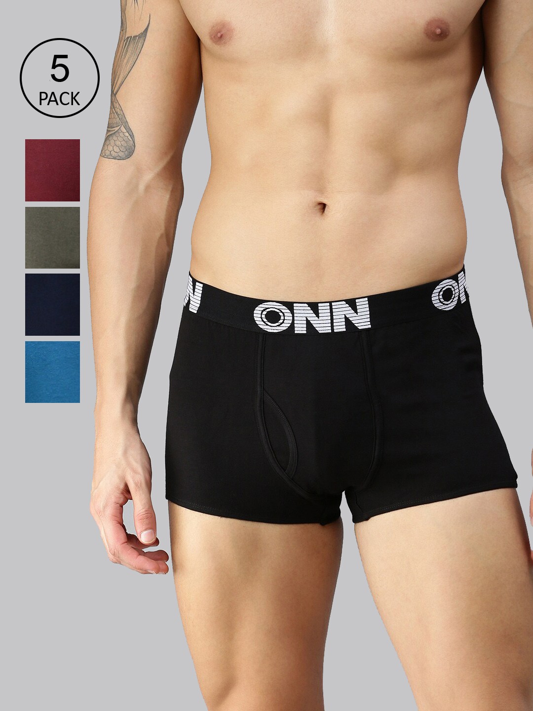 

ONN Men Pack Of 5 Assorted Trunk