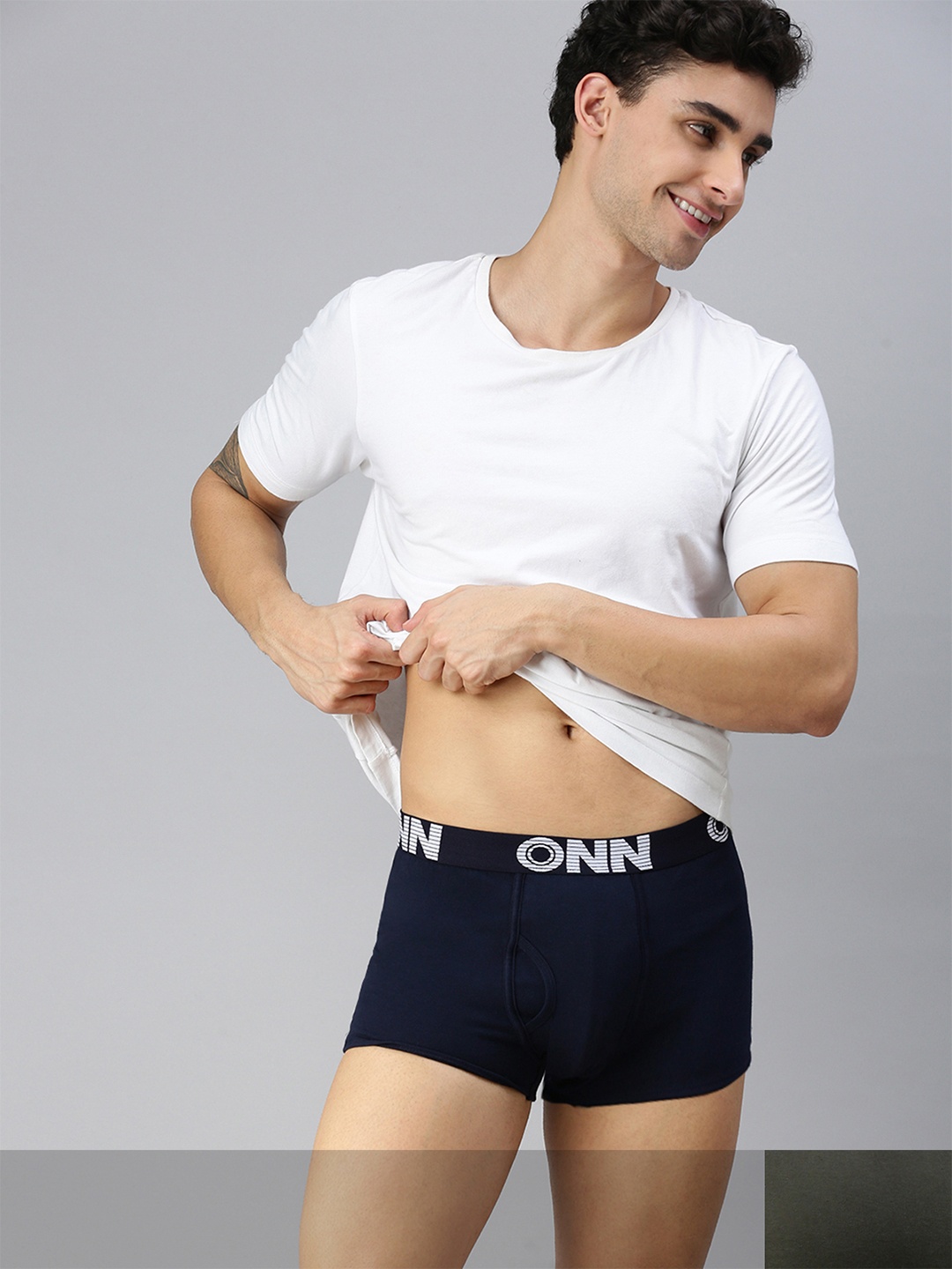 

ONN Men Pack Of 2 Solid Trunk, Grey