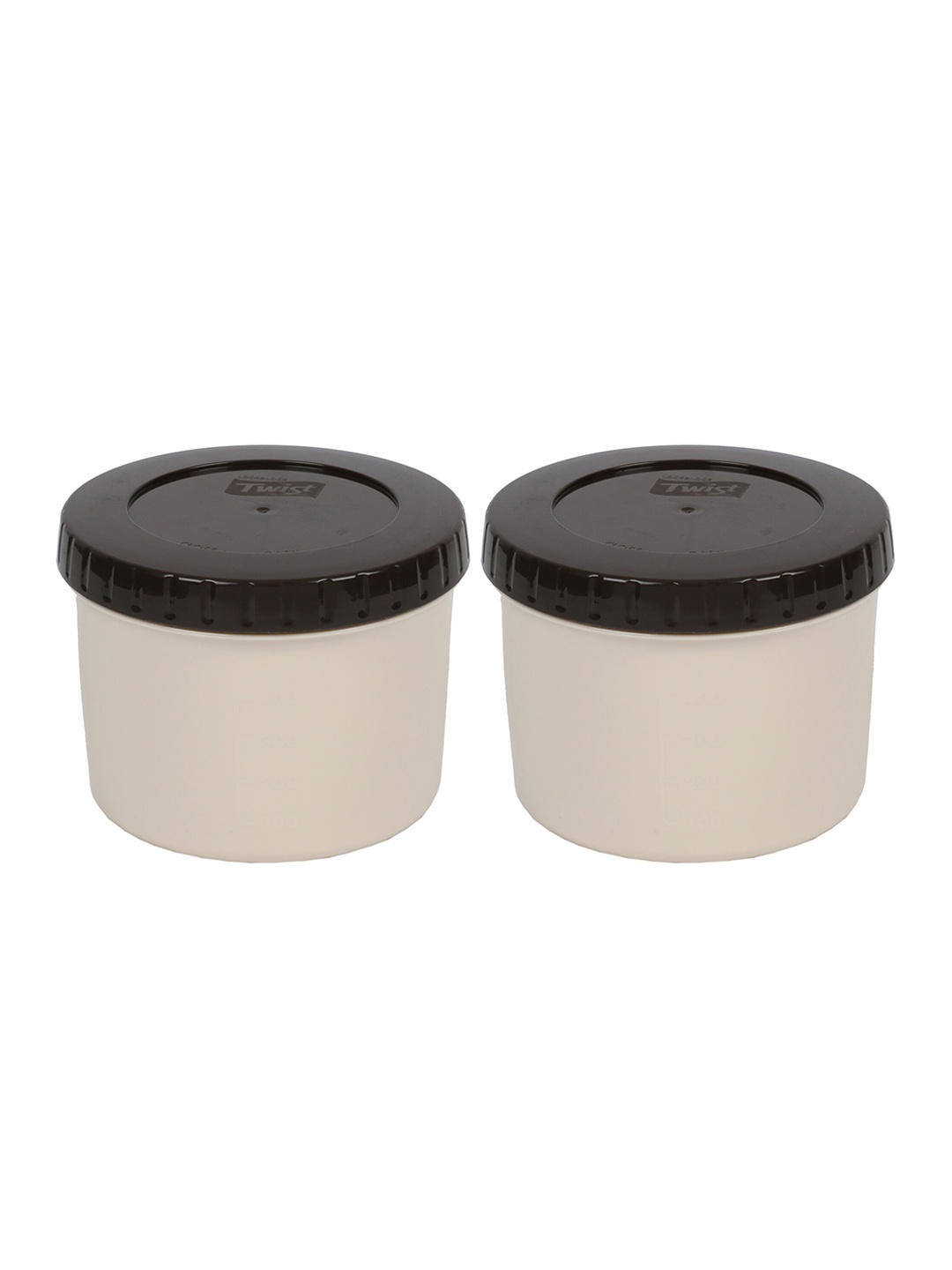 

Lock & Lock Brown & White Set of 2 Solid Food Storage Container 640 Ml