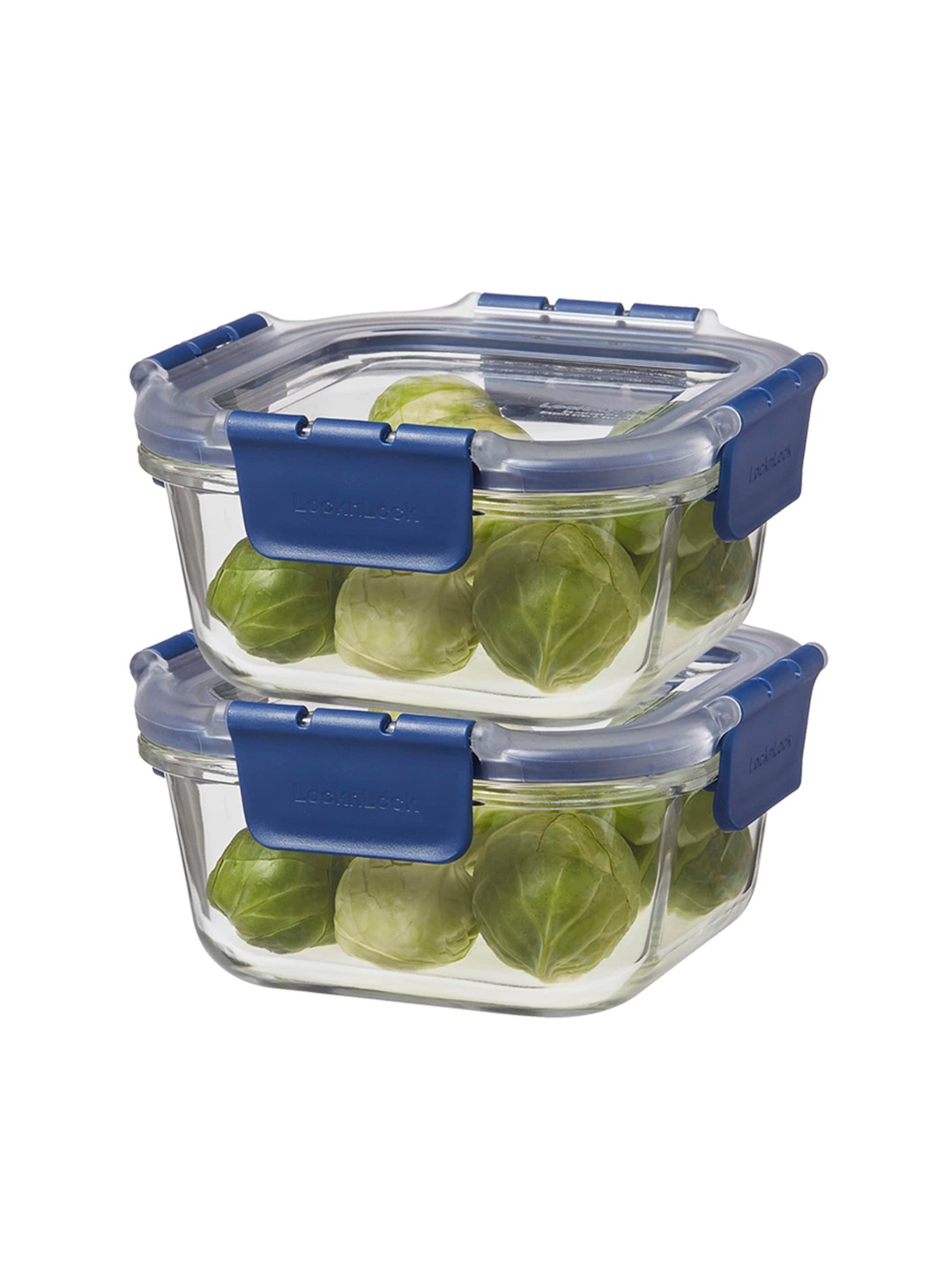 

Lock & Lock Transparent Set of 2 Solid Food Container With Lid 500 Ml Each
