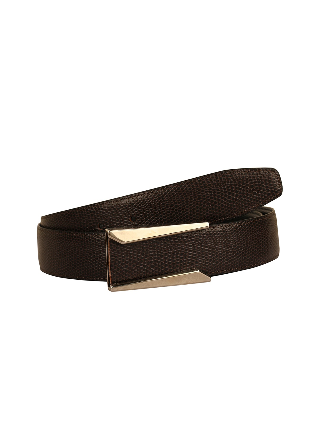 

Calvadoss Women Textured PU Belt, Brown