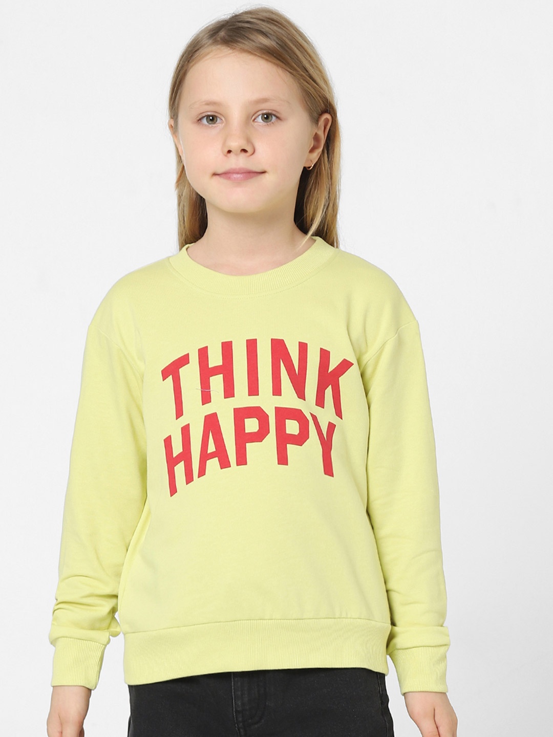 

KIDS ONLY Girls Printed Sweatshirt, Yellow