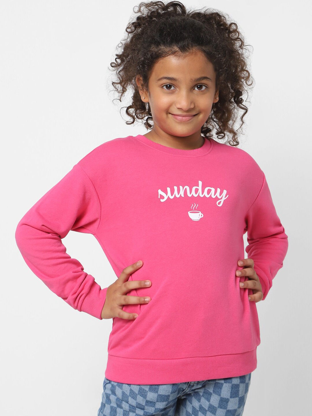 

KIDS ONLY Girls Printed Sweatshirt, Pink