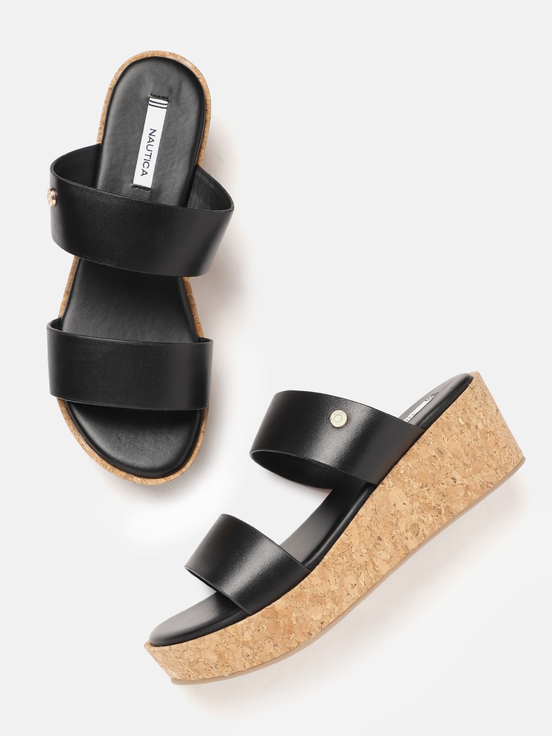 

Nautica Flatform Heel Sandals, Black