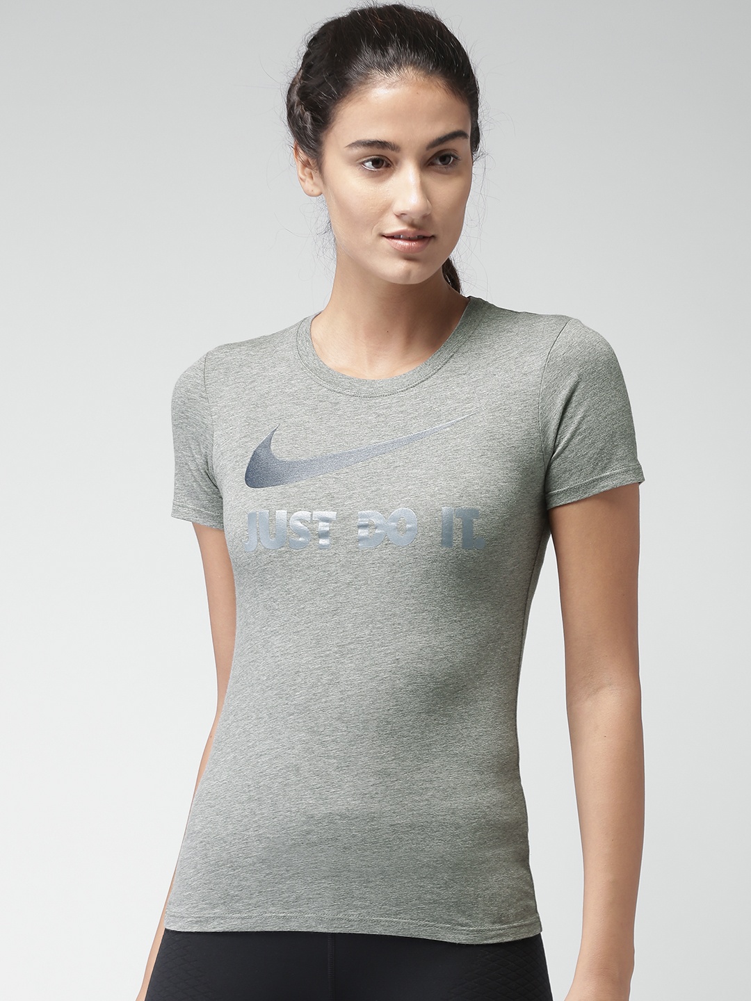 

Nike Women Grey AS W NSW TEE CREW JDI SWSH HBR T-shirt