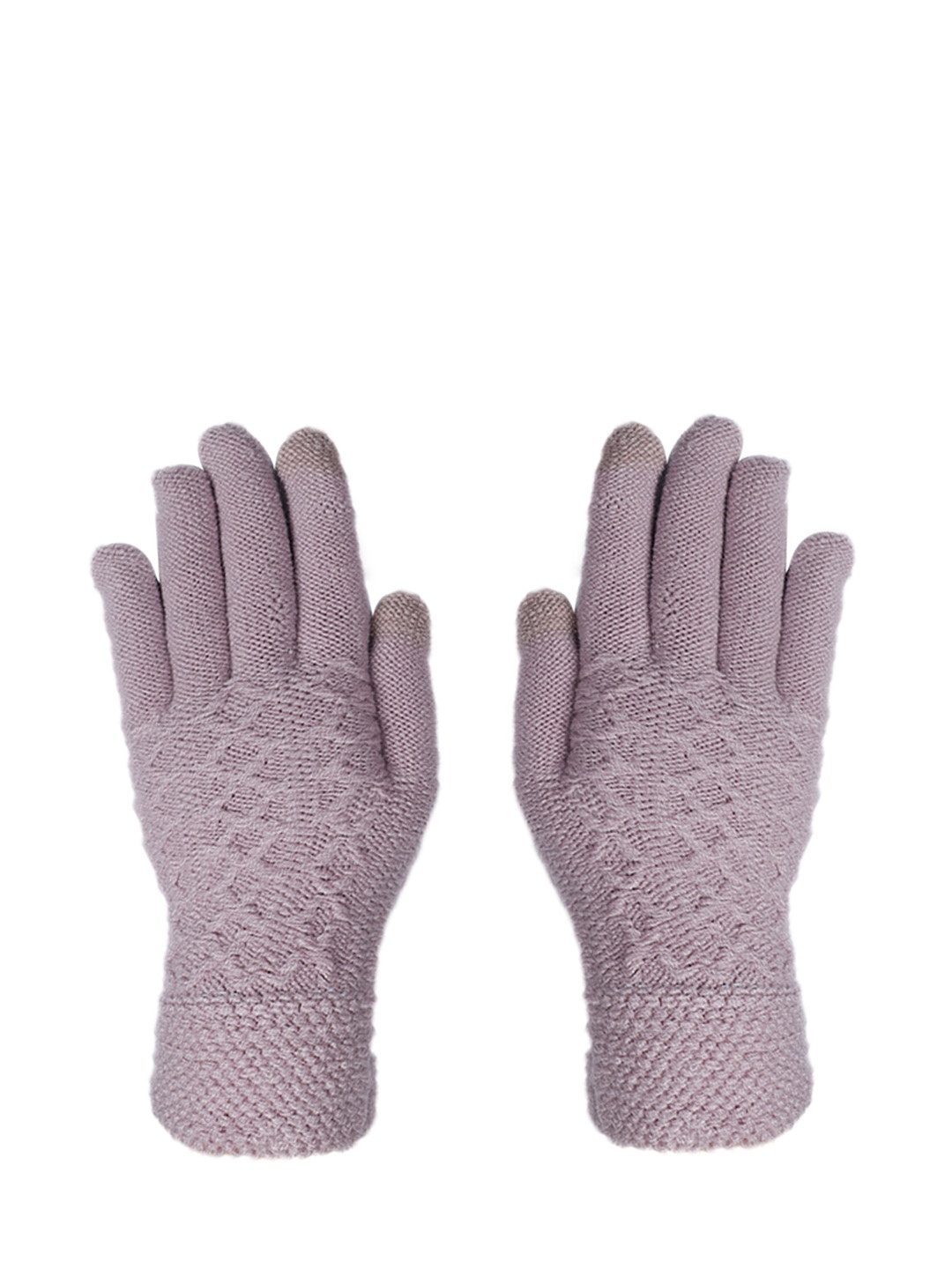 

LOOM LEGACY Women Purple Solid Acrylic Gloves