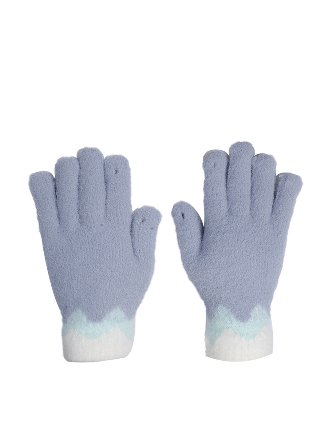 

LOOM LEGACY Women Blue Solid Winter Acrylic Hand Gloves