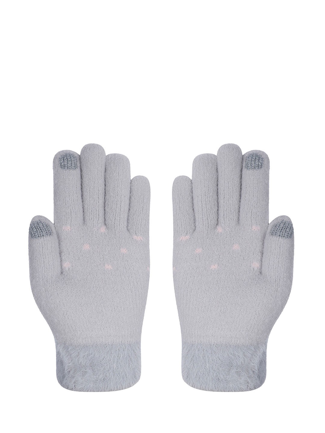 

LOOM LEGACY Women Mauve-Coloured Patterned Acrylic Hand Gloves