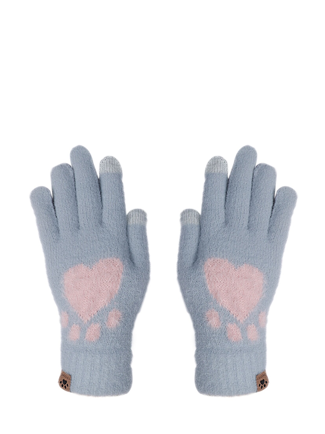 

LOOM LEGACY Women Blue Printed Acrylic Hand Gloves