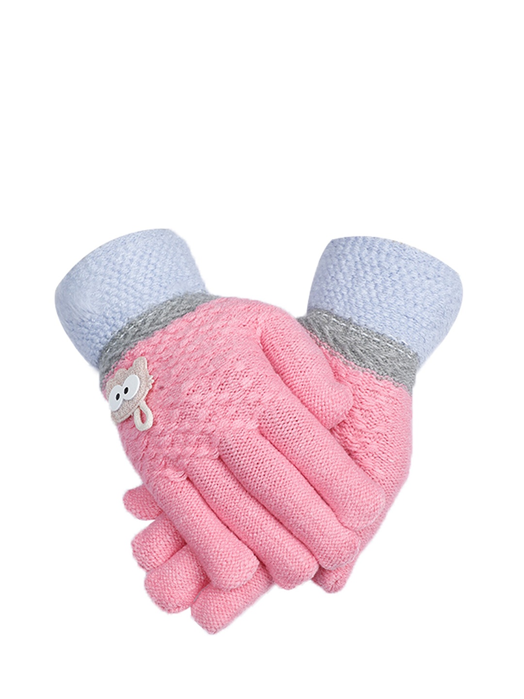 

LOOM LEGACY Women Pink Solid Acrylic Hand Gloves