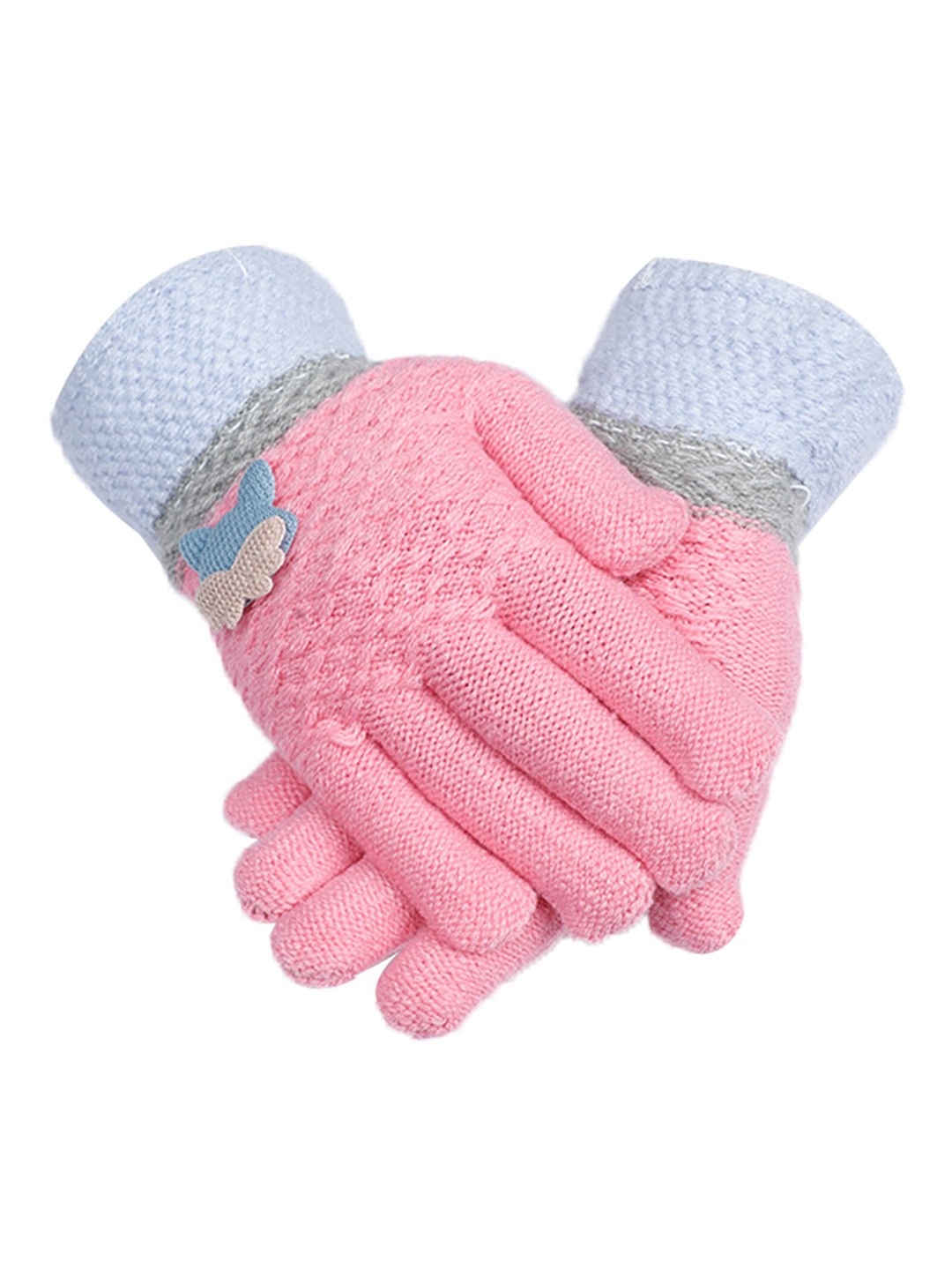 

LOOM LEGACY Women Pink& Blue Acrylic Hand Gloves