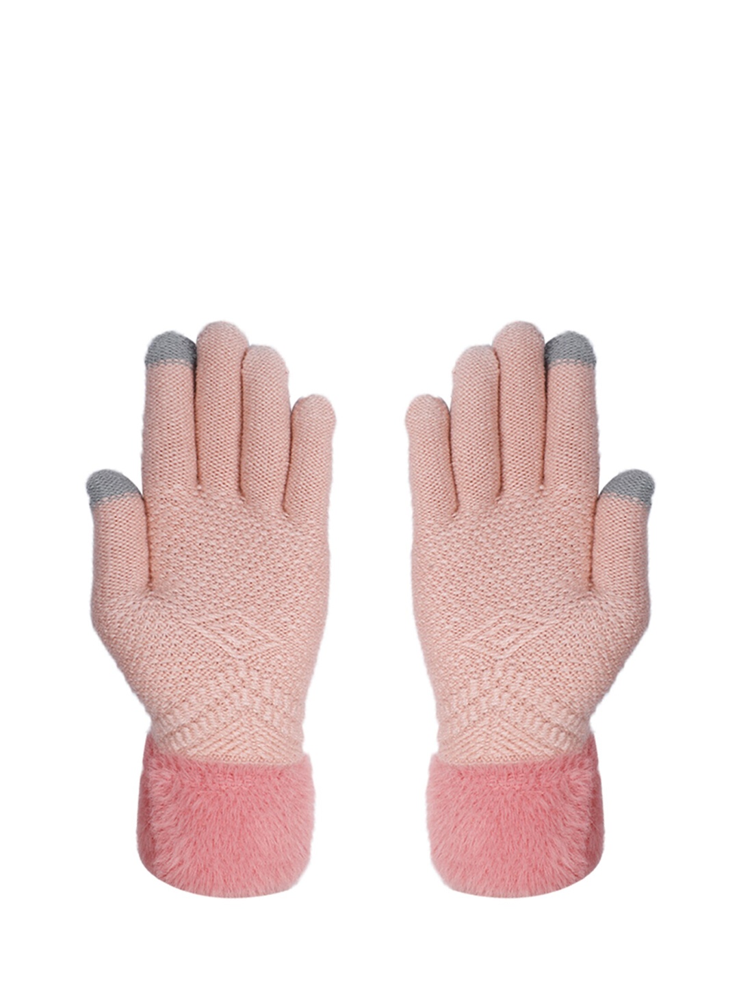 

LOOM LEGACY Women Pink Acrylic Hand Gloves