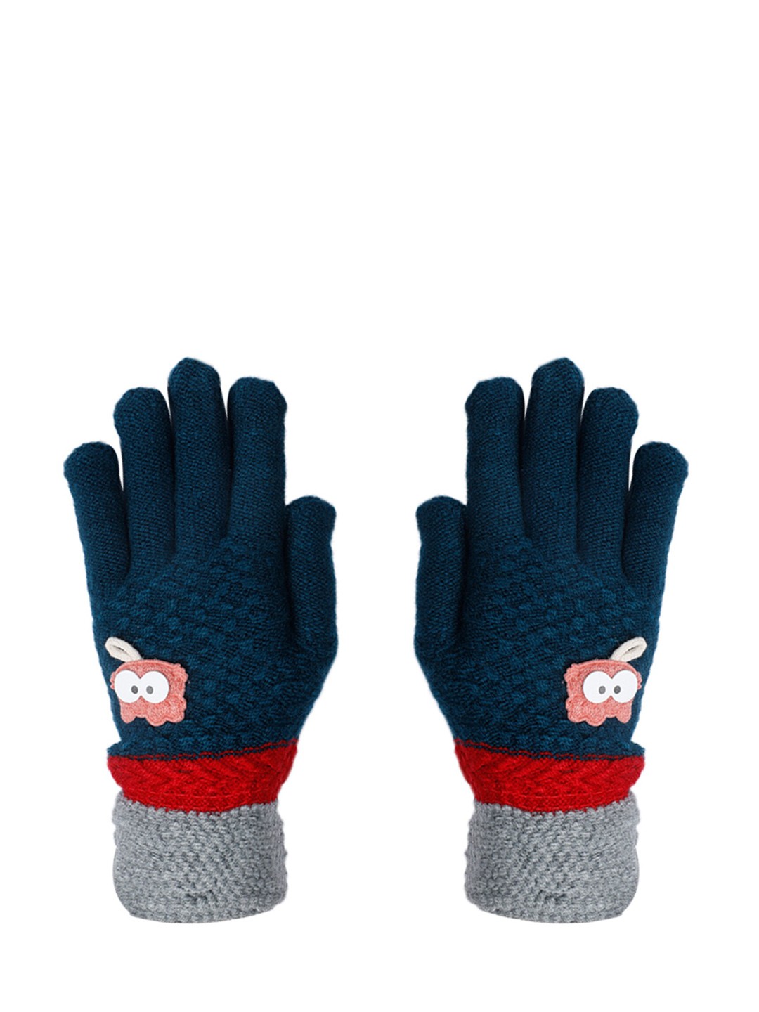 

LOOM LEGACY Women Green & Grey Acrylic Hand Gloves