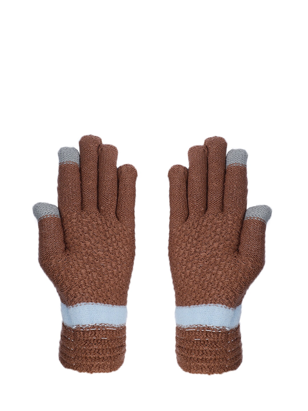 

LOOM LEGACY Women Brown Solid Acrylic Hand Gloves