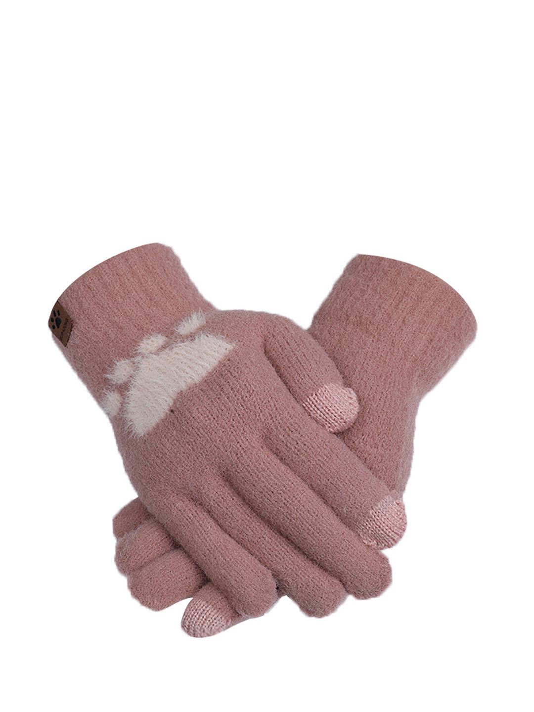 

LOOM LEGACY Women Pink Self Design Acrylic Hand Gloves