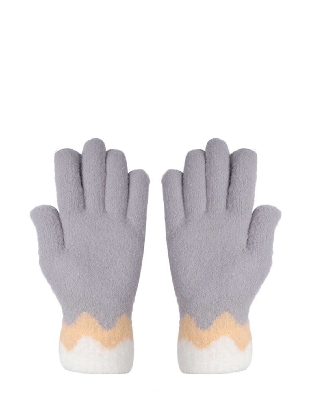 

LOOM LEGACY Women Grey Patterned Hand Gloves