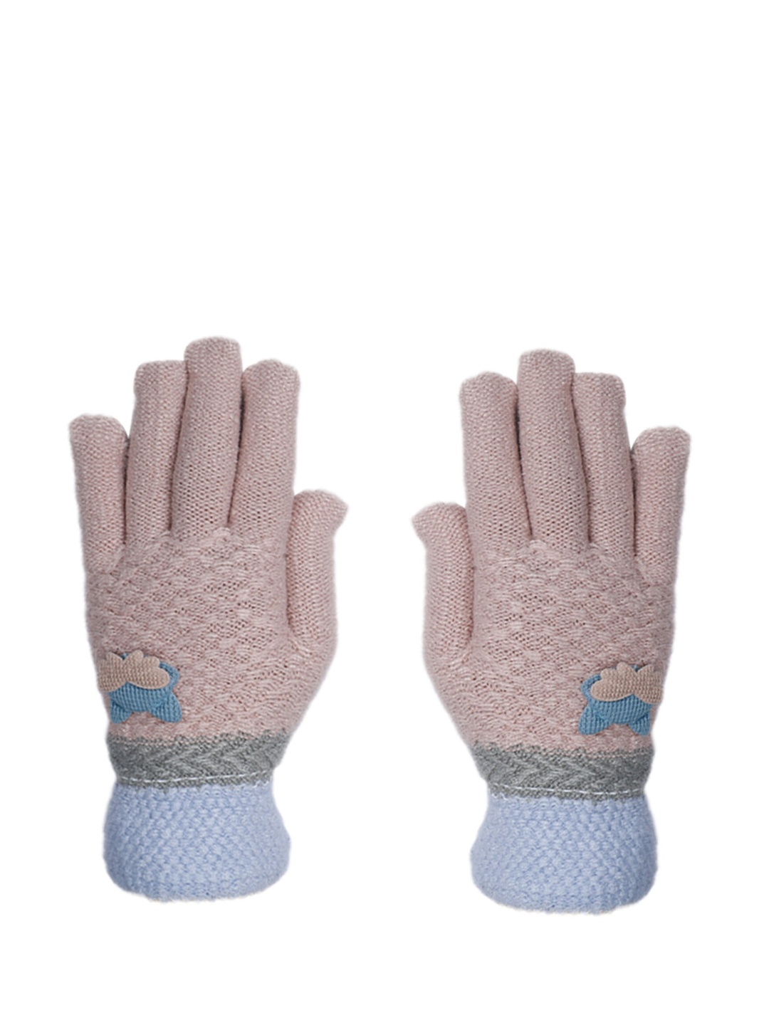 

LOOM LEGACY Women Mauve-Coloured Patterened Winter Gloves