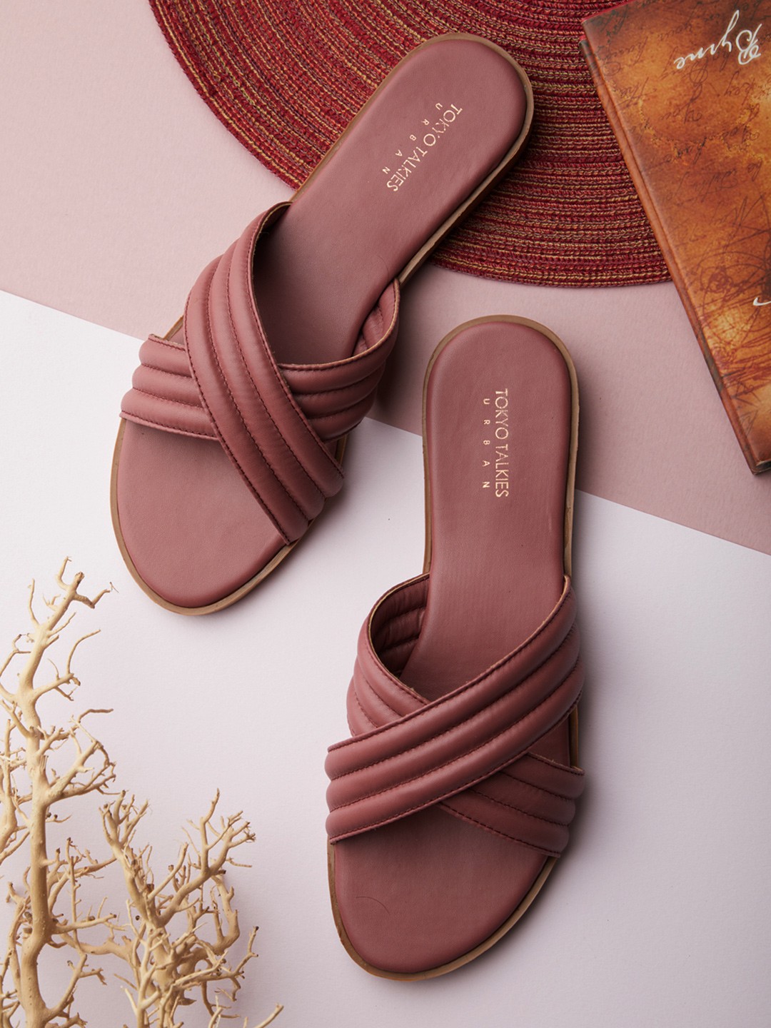 

Tokyo Talkies Women Maroon Open Toe Flats