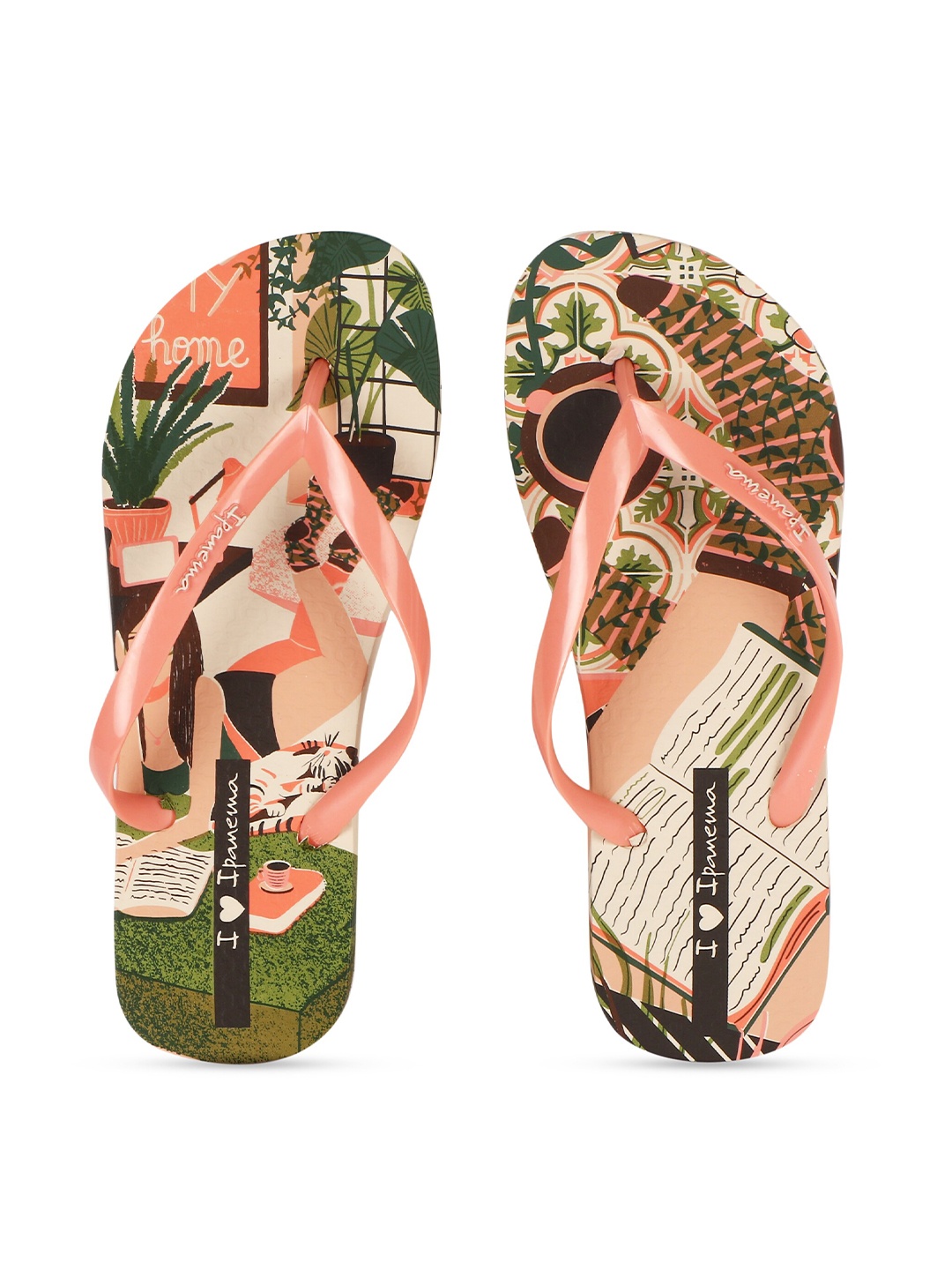 

iPanema Women Printed Thong Flip-Flops, Pink