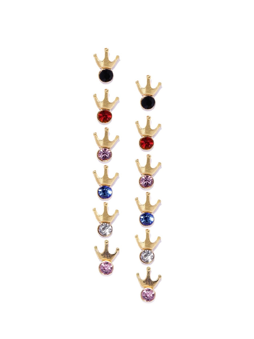 

OOMPH Multicoloured Contemporary Studs Earrings, Multi