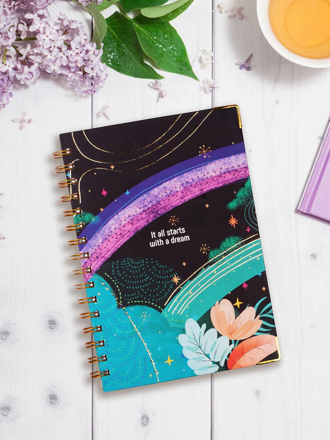 

Doodle Black & Blue Printed Daily Planner Stationery