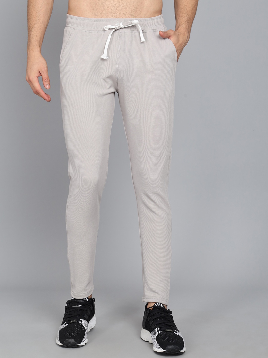 

Kushi Flyer Men Grey Solid Track Pants