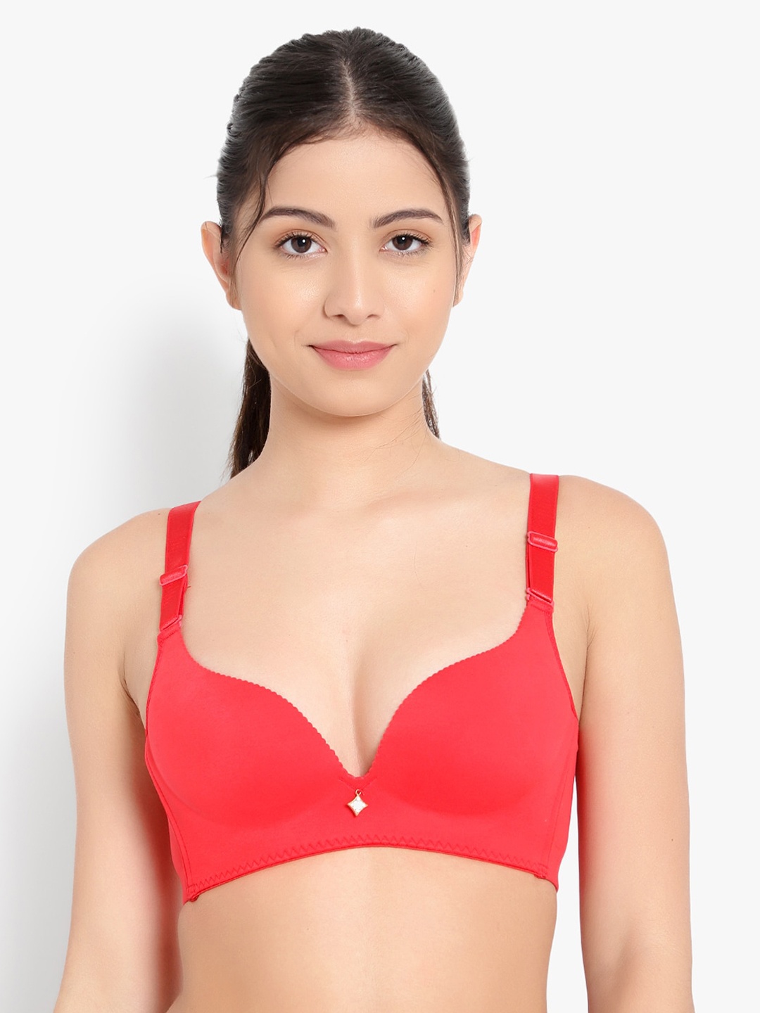 

PARKHA Heavily Padded Seamless Bra, Red