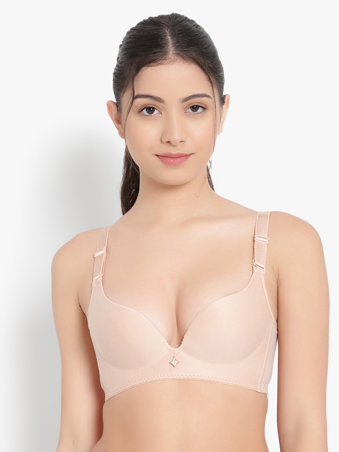 

PARKHA Women Beige Heavily Padded Non Wired Bra