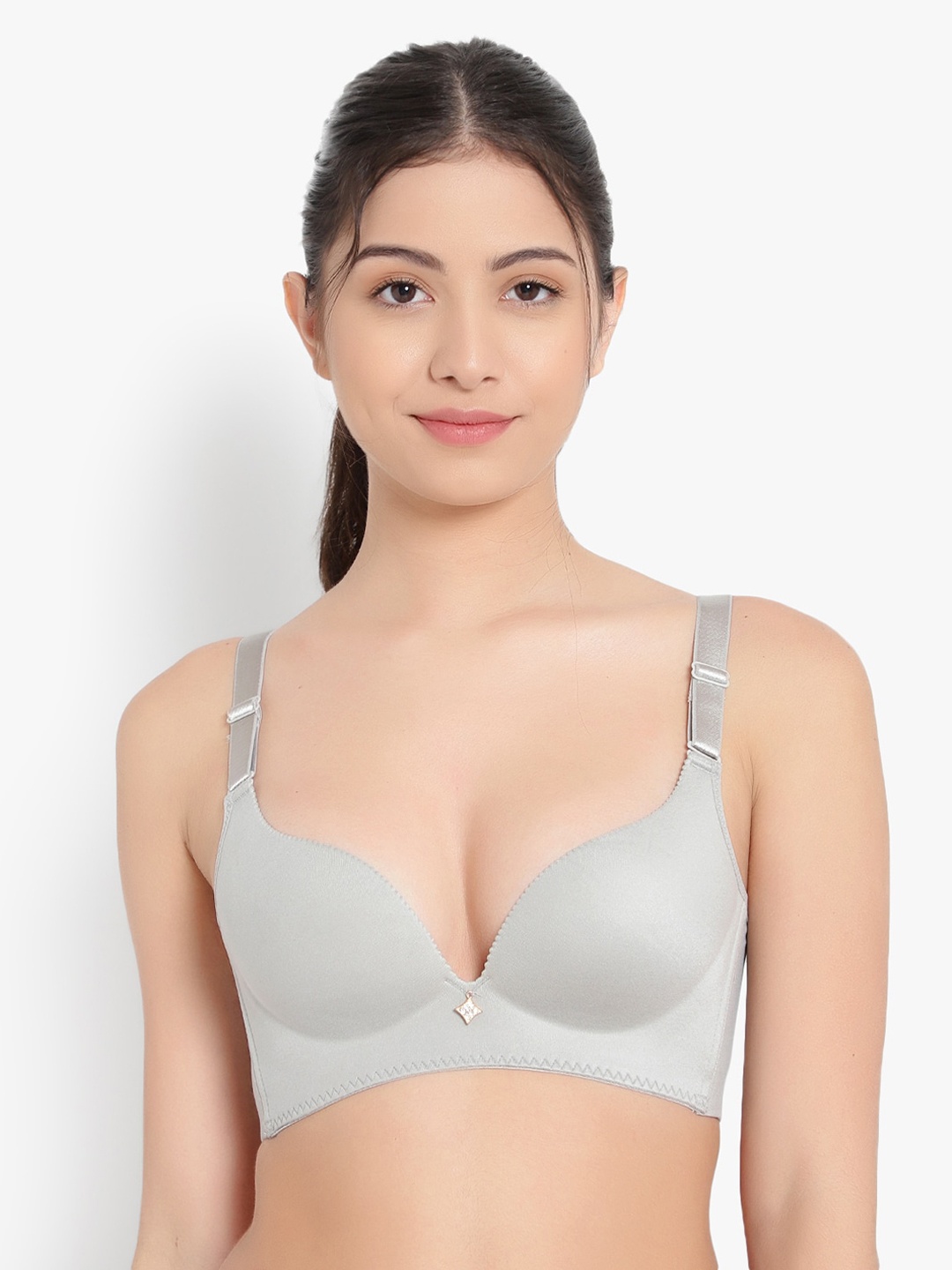 

PARKHA Grey Bra Heavily Padded