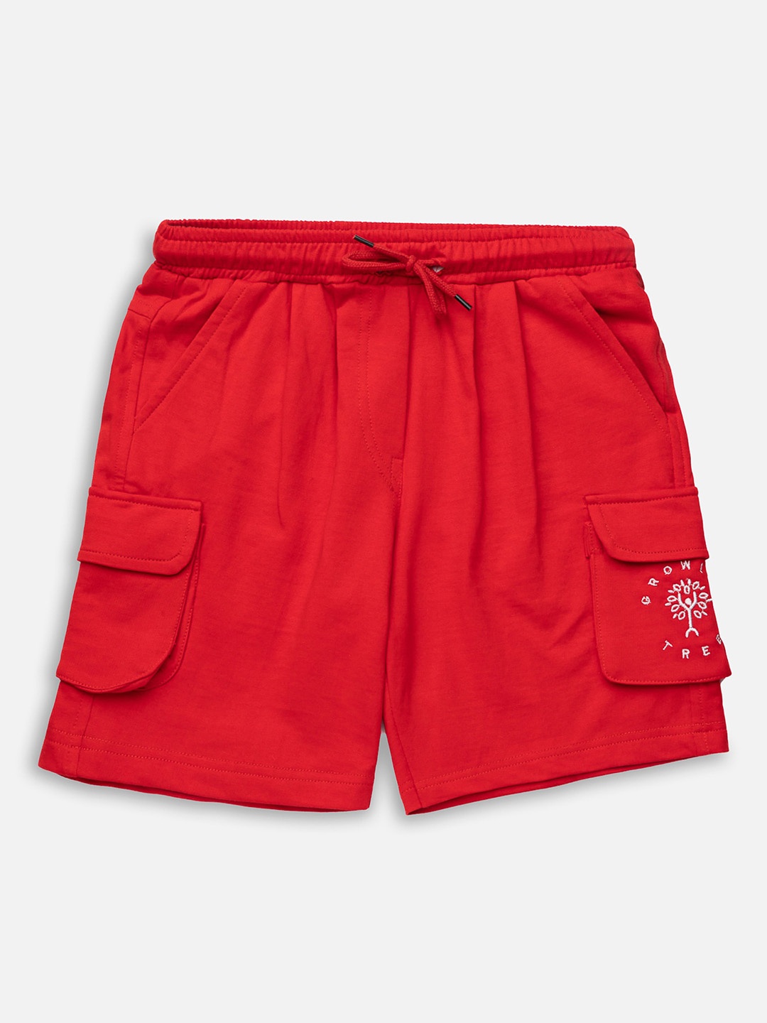 

Growing Tree Kids Outdoor Antimicrobial Technology Organic Cotton Shorts, Red