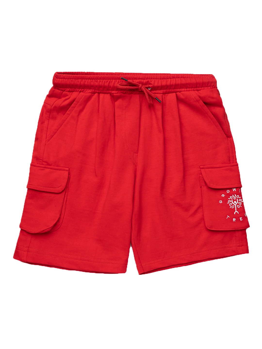 

Growing Tree Unisex Kids Organic Cotton Antimicrobial Cargo Shorts, Red