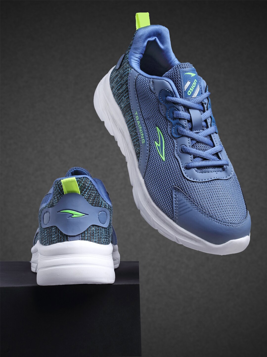 

ASIAN Men Thar 12 Mesh Running Non-Marking Shoes, Blue